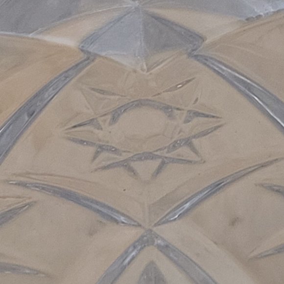 Vintage Crystal Bowl JG Durand Cristal France Stars Pattern Heavy 9 Inches - Picture 4 of 9